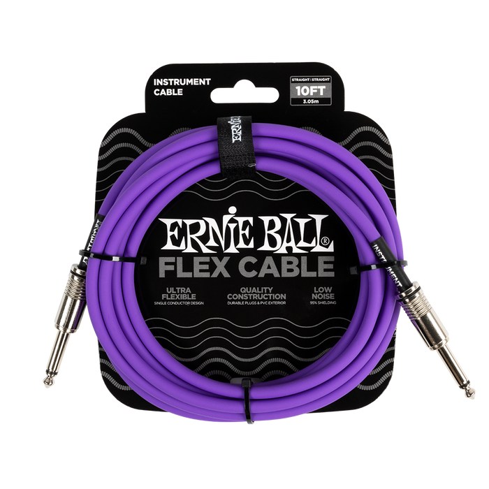 Ernie Ball Flex Instrument Cable 10ft, Purple - Fair Deal Music