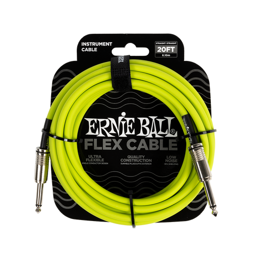 Ernie Ball Flex Instrument Cable 20ft, Green - Fair Deal Music