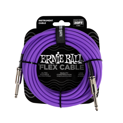 Ernie Ball Flex Instrument Cable 20ft, Purple - Fair Deal Music