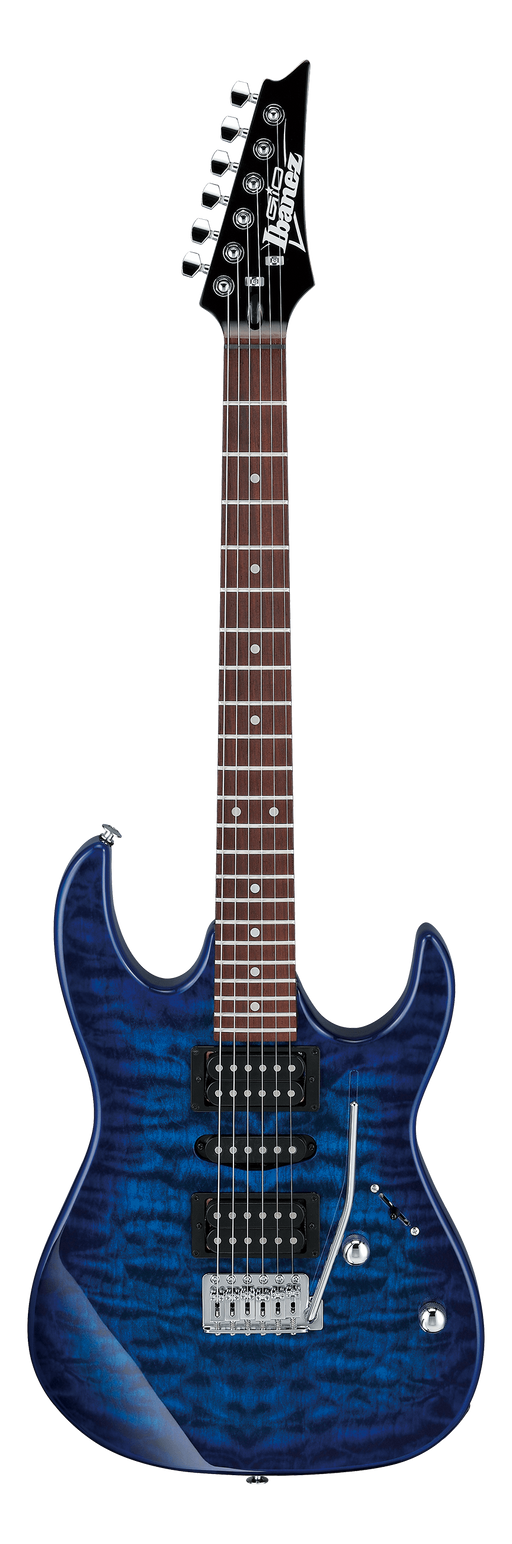 Ibanez GRX70QA Gio RX Electric Guitar, Transparent Blue Burst - Fair Deal Music