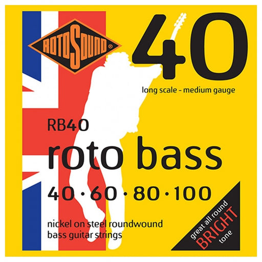 Rotosound RB40 Nickel Bass Guitar Strings, 40-100 - Fair Deal Music