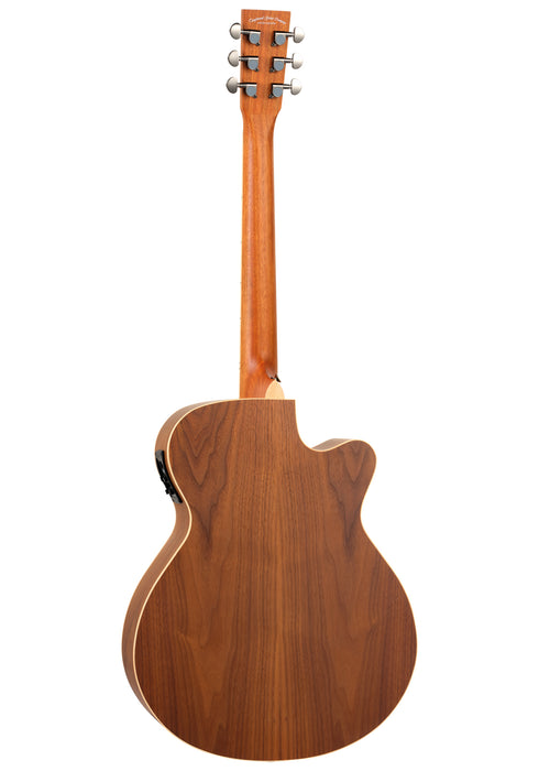 Tanglewood Reunion TRU4CEAWLH Super Folk Acoustic Guitar, Black Walnut, Left Handed - Fair Deal Music