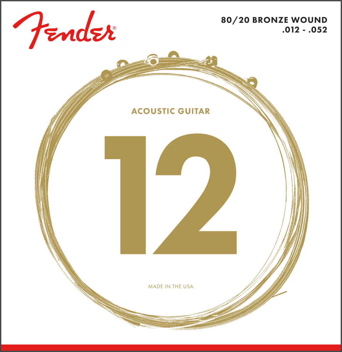 Fender 80 20 Bronze Acoustic Strings Light 12 52 Fair Deal Music