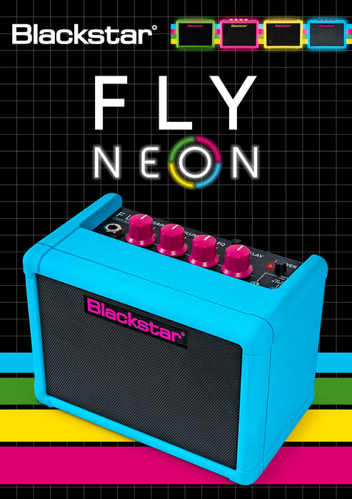 Blackstar Fly 3 Neon Blue Mini Guitar Amp - Fair Deal Music