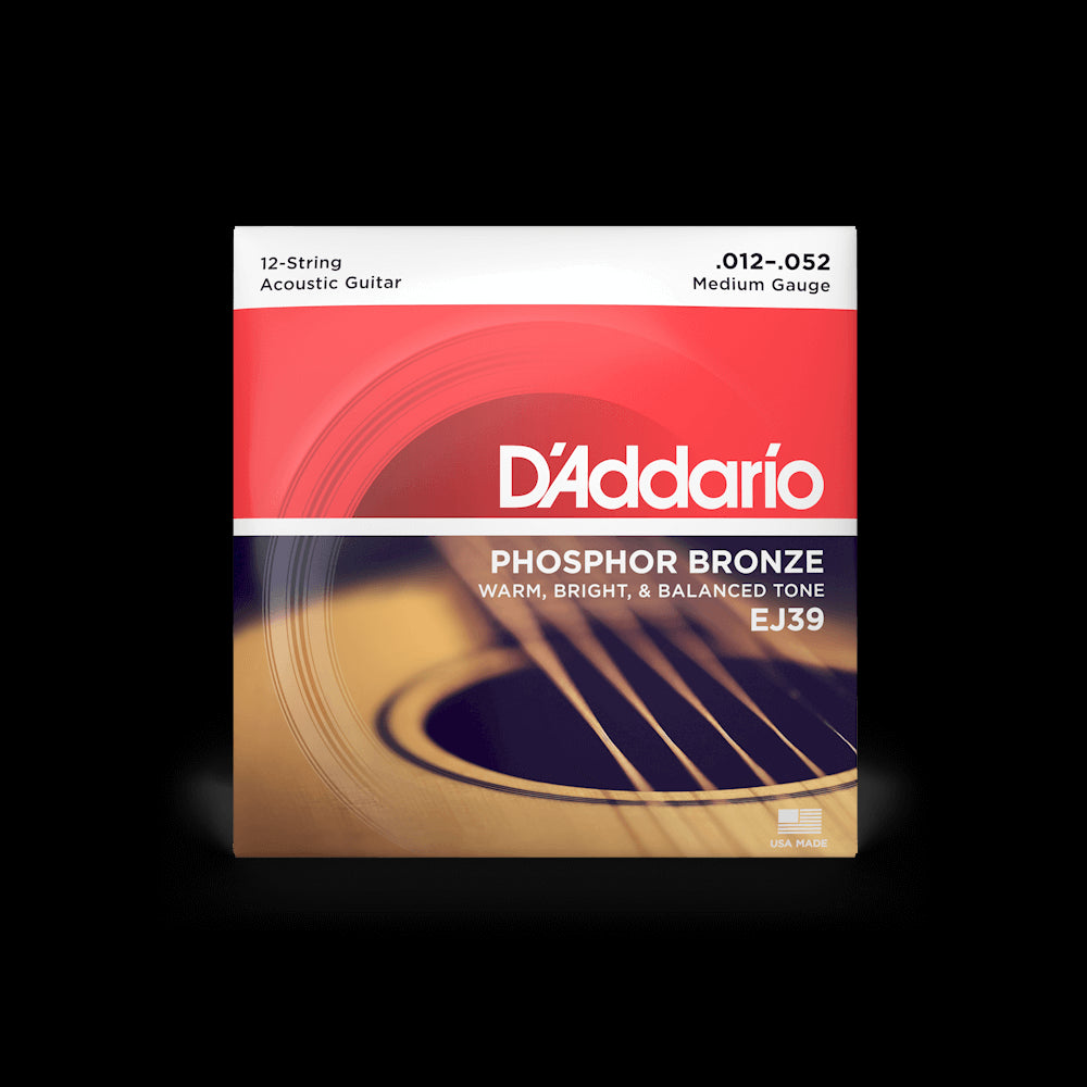 D Addario EJ39 Phosphor Bronze Acoustic 12 String Guitar Strings