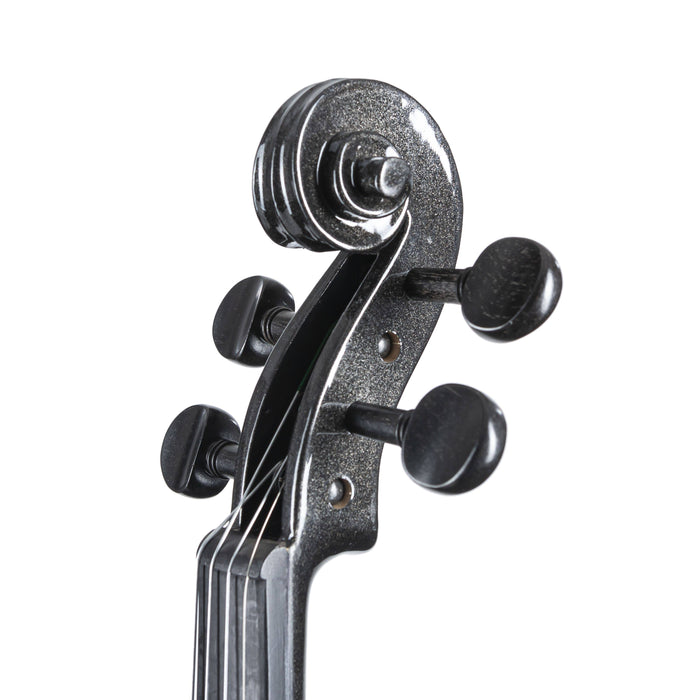 Harlequin by Stentor 4/4 Violin in Metallic Graphite Black with Case & Bow - Fair Deal Music